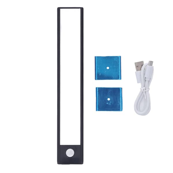 Bevægelsessensor Induktionslys 39 LED'er Smart Sensor Lysstrimmel Magnetisk Sugekop USB Opladning Sort