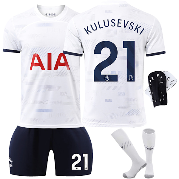 23-24 Tottenham Hotspur hjemmefotballdrakt nr 7 Son Heung-min 9 Richarlison 17 Romero drakt barn herre og dame kostyme Ingen sokker størrelse 7 No socks size 7 22 yards