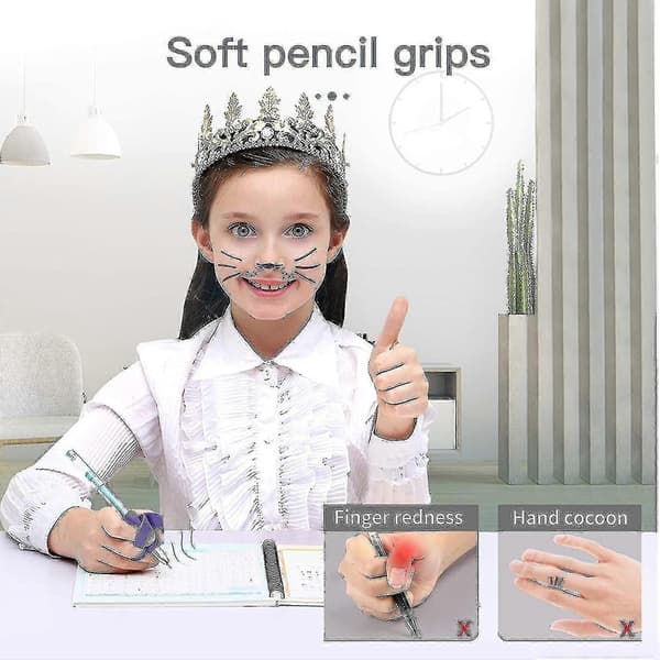 4 stk. sæt blyantgreb til børn, ergonomisk 5-fingers blyantgreb til håndskrift