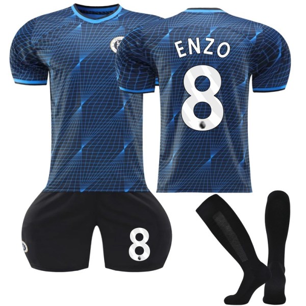 2324 Chelsea F.C. Børne udebanetrøje nr. 8 Enzo Fernández 8-9 years