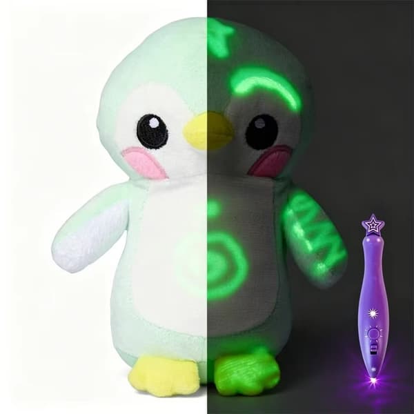 GlowBabies Ljusande Gosedjur, Självlysande Ritdocka för Barn Little Penguin