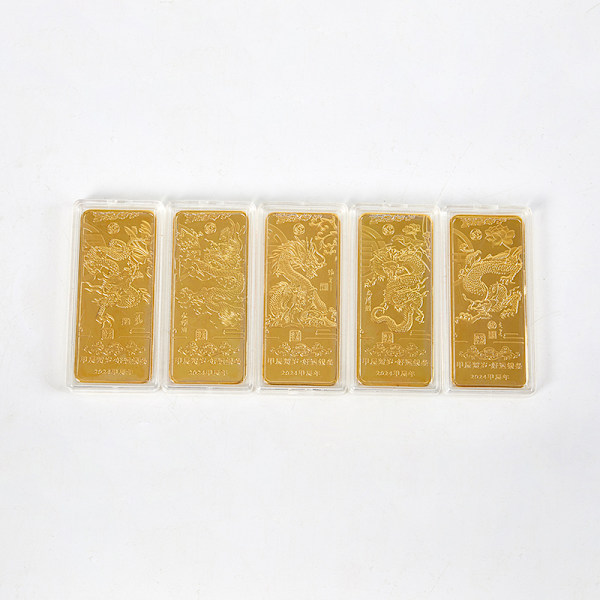 2024 Dragenår Gullbar Tradisjonell Gullbar 6pcs/set