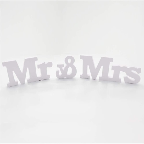 Herr och fru träbokstäver Herr & fru träbokstäver Bröllopsdekoration av bokstäver