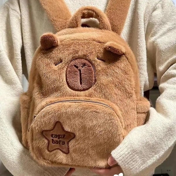 Ryggsäck Capybara Ryggsäckar för Barn och Vuxna Söt Lätt Ryggsäck