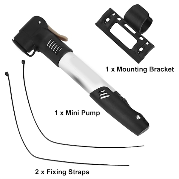 Cykeldäck Luftpump Portabel Mini Inflator i Aluminiumlegering