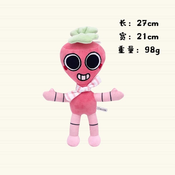 Ny Dandy's World Plysch Plyschleksak Docka Pink Strawberry Man Vacuum Compression