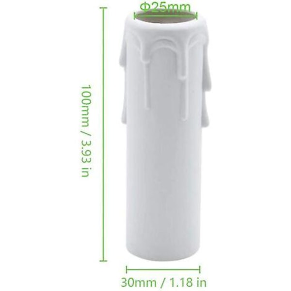 Plastkronljus, 10 st kronljus droppformade ljus, kronljusrör, droppformade ljusrör, kronljusmanschetter, Chande