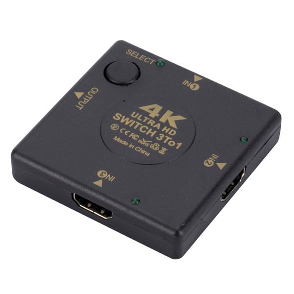 4K HDMI Switch Box Väljare 3 In 1 Ut Kvm o Extraktor