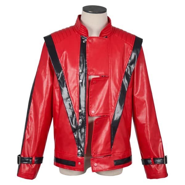 Mænd Sort Punk Rock Læderjakke Slim Fit Kostume Cosplay Top E S