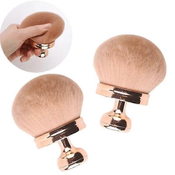 Extra Stor Kroppssminkborste Ben Makeup Bronzer Borste Rougeborste Puderborste Foundationborste Sminkverktyg-WELLNGS rose gold