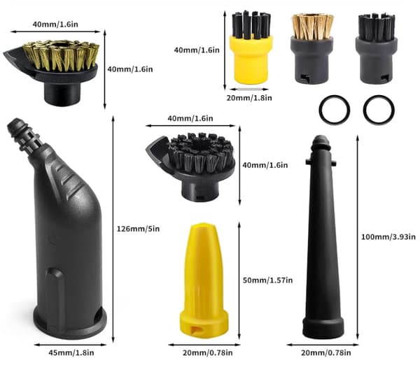 Passer for Karcher dampmoppsett nylon kobberbørste Karcher 6 cloth 8 sets (black label)