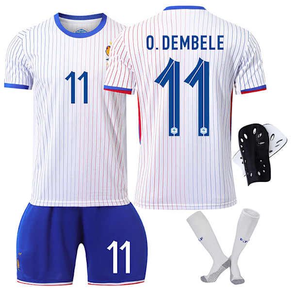 2024 EM Frankrikes landslag bortamatch nr 10 Mbappé fotbollströja 7 Griezmann 9 Giroud 11 Bailey tröja Factory default light board Factory default light board Size L