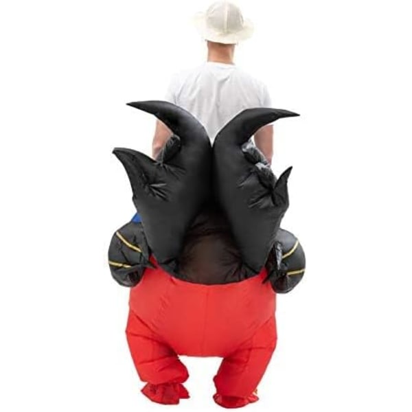 Oppblåsbar Kyllingkostyme for Fest Halloween Jul Cosplay Voksenstørrelse F&Q voksen adult plain red