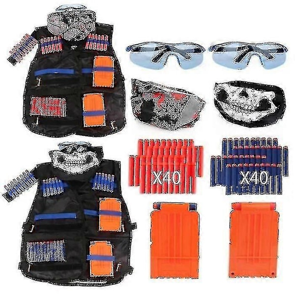 2-pak Taktisk Vest Leke Nerf Pistol N-strike Elite