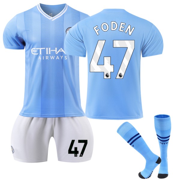 23-24 Manchester City Hjemme Børnesæt nr. 47 Foden NO.47 16