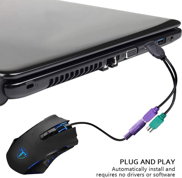 UCEC PS/2 - USB -sovitin PS2-näppäimistölle ja -hiirelle