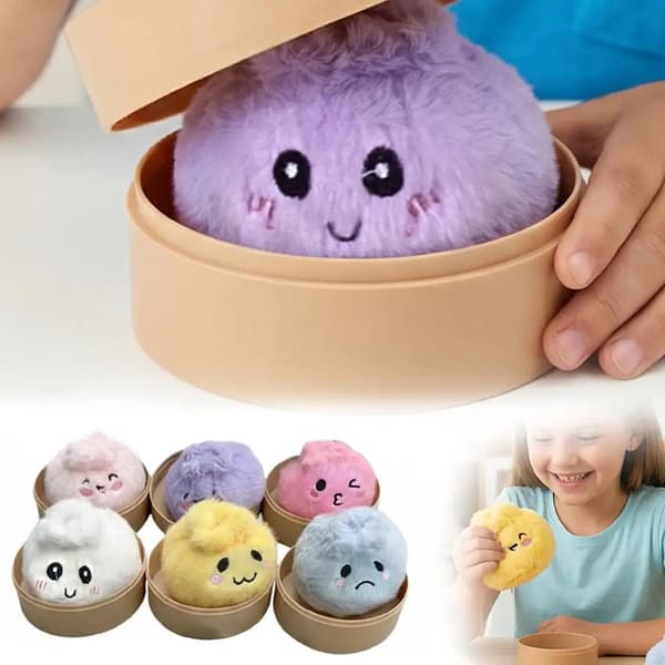 Stresslindrende Dumpling Serie Blind Box Sød Fluffy Dumpling Tøjdyr, Dekompression Fidget Legetøj Tilfældig Blød Plys Gave 12pcs
