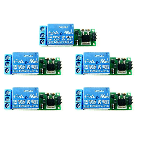 5 stk 6-24V Flip-flop Latch Relæ Bistabil Selvspærrende Lavt Puls Trigger Modul