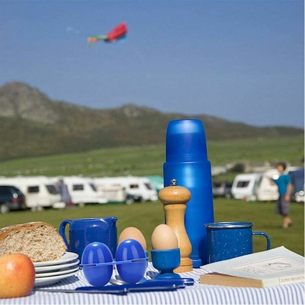 2-pack Portabel Äggkartong i Plast, Hopfällbar Äggförvaring för Utomhusgrillning, Picknick, Fiske