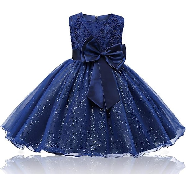 Dark blue 150cm princess dress, fluffy flower girl dress, party dress for birthday party, cosplay and wedding