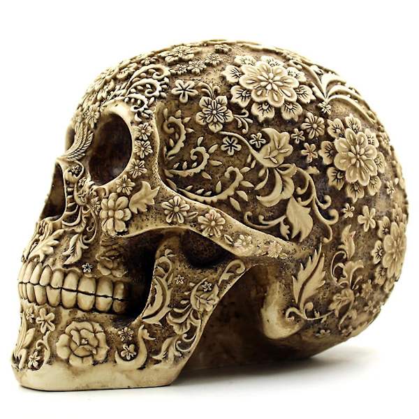Staty Dekor Aztek Dödsvissla Skallar Aztek Dekor Halloween Skalle DekorationerBY