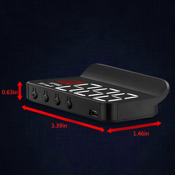 Head-Up Display, Universal GPS HUD til bil, speedometer med USB-interface, hastighed, kørselsretning, overhastighed, fejlkode, til alle køretøjer