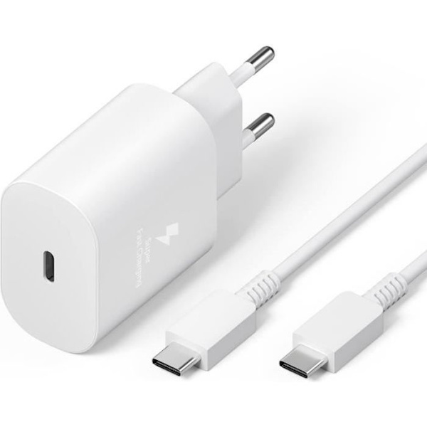 25W Hurtigoplader USB C til Samsung Galaxy A13 5G A33 A53, A34 A54 A14 A52 A72, S23 S22 S21 Ultra S21 Fe S21 Plus S20 [H34]