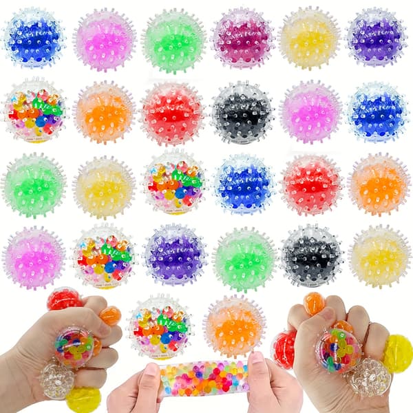 26 stk. Squishy Stressbolde – Sanselegetøjssæt til børnefester og præmier 26pcs