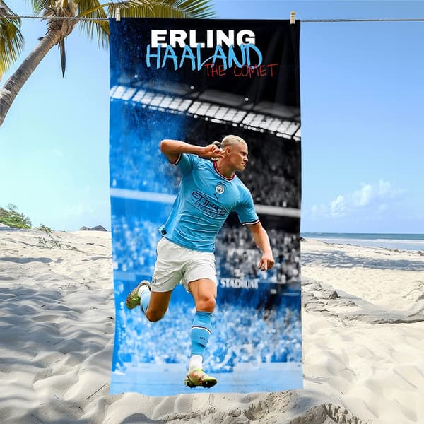 Erling Haaland badehåndklæde 9 50×100cm