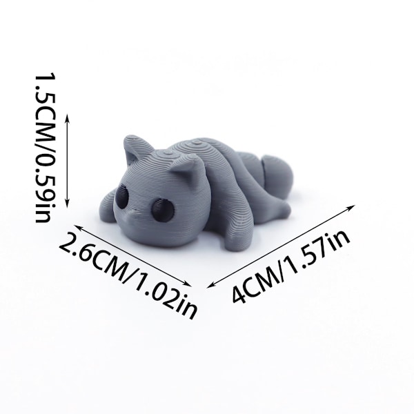 3D-printad färgglad mini djurmodell liten figur barnleksak tecknad docka unicorn