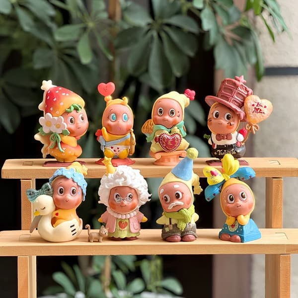 8 STK Stjernekarakter Minifigurer, Søde Samleobjekt Modeller, Skrivebordsdekoration Legetøj