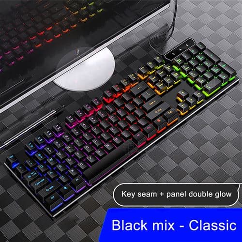 USB Trådløst Mekanisk 21 Gaming Tastatur - Sort