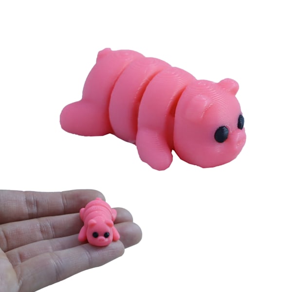 3D-printad färgglad mini djurmodell liten figur barnleksak tecknad docka Hug Bear