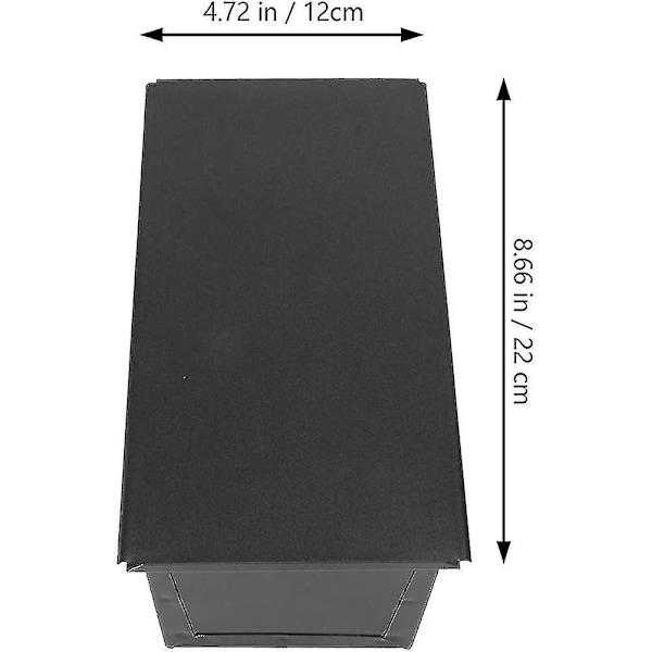 Brødform med låg i stål, bageform til brød, kage, toast, non-stick toastboks