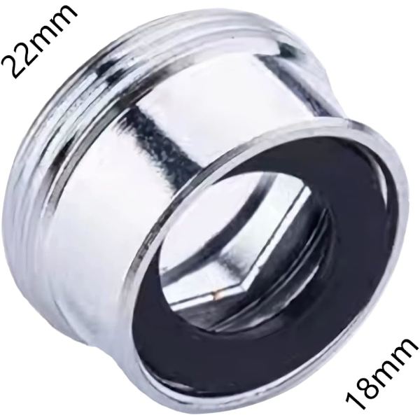 Hane-adapter, hunn M18 til hann M22 hane-bobleadapter, egnet for perlator for tilkobling til kjøkkenkran, (M18-M22)