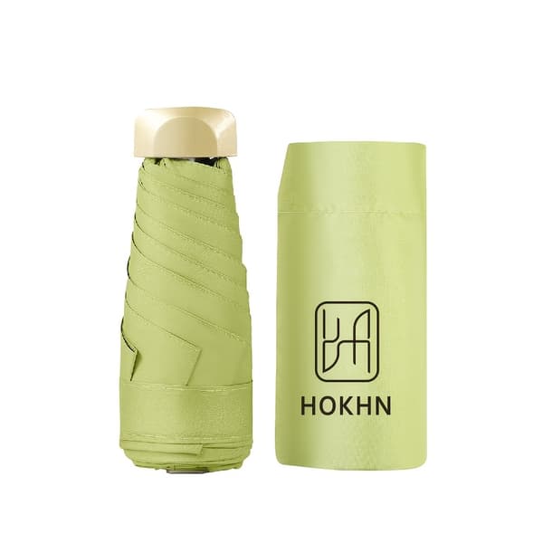 Minihopfällbart paraply – Kompakt lättviktsreseparaply för regn och sol Matcha Green