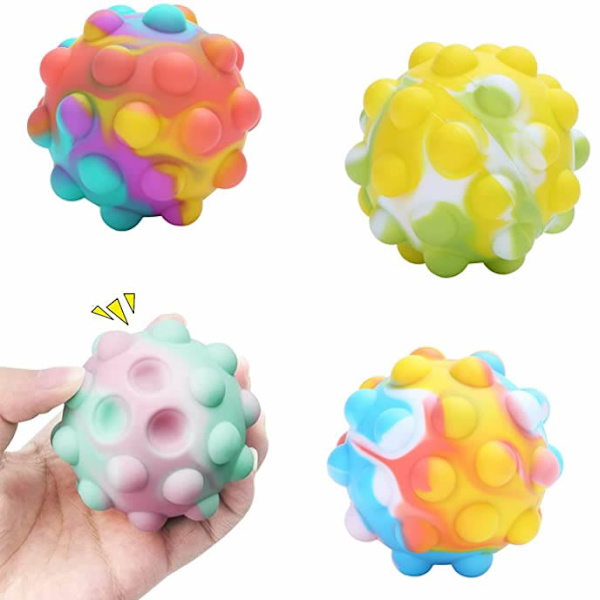 3D Pop It Fidget Sensory Legetøj Fidget Bold til Børn