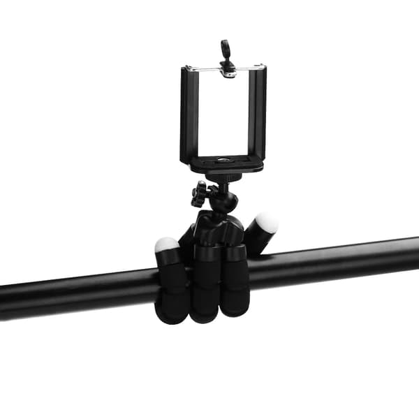 Fleksibelt blekksprutstativ for telefonkamera smarttelefon monopodholder klips mini bordstativ Red Tripod
