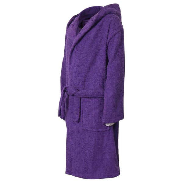 Badehåndkle med hette til barn, 100 % bomullsfrotté badekåpe for gutter og jenter Purple 7-8 Years
