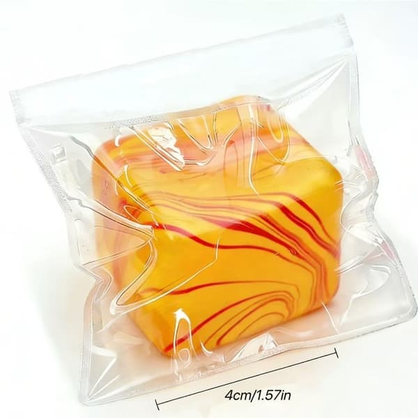 Isbit Squishy Legetøj – Gennemsigtig Sensorisk Stressbold til Børn Large - 4cm Purple-purple