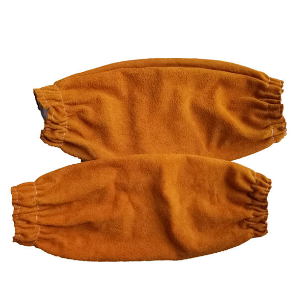 Svetsärmar i läder för män och kvinnor, värme- och flamsäkra med elastisk mudd, 48 cm långa armskydd för svetsare