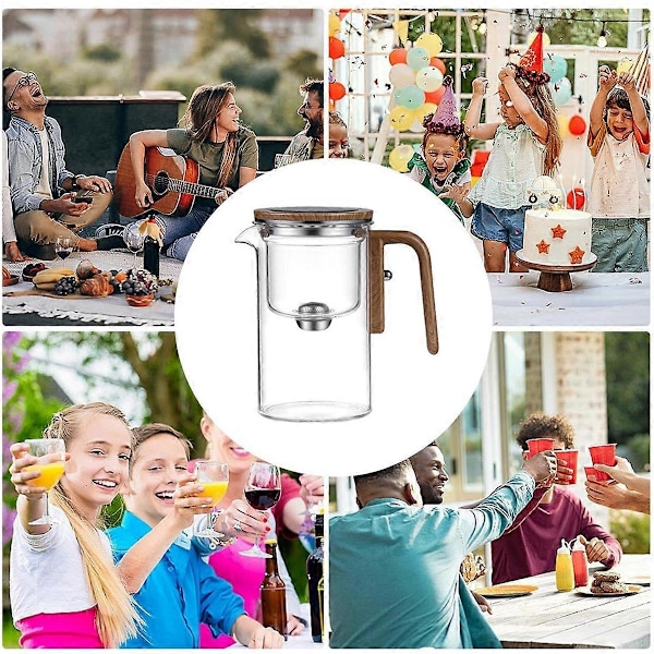 600 ml Magisk Tekande Vandseparationsglas Tekande Magisk Tekande med Si Glas Tekande med Stil