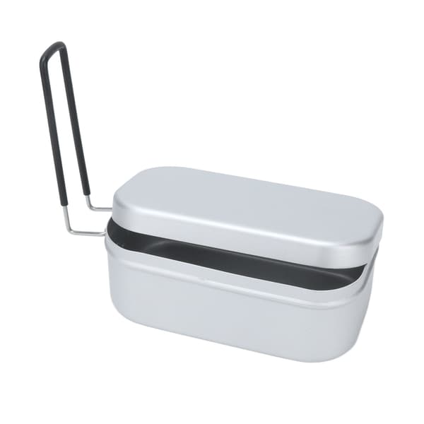 800 ml aluminium matboks med lokk, rektangulær bærbar bentoboks for utendørs camping 0.3