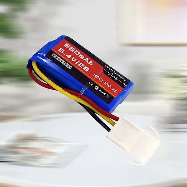 6.4V 2S 650mAh Li Batteri/ EL4.5-3P Hunn P-TIL-R for RC Lastebil Bil Speedbåt [db] B-USB Charging Cable