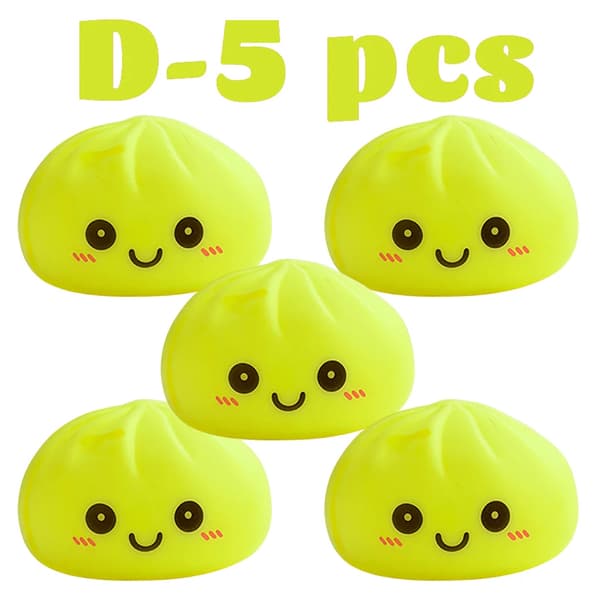 2027 Nye Dumpling Natlamper Glødende Dumplings Skrivebordsornament Søde Glødende Dumpling Damperkasse Kawaii Dumpling Lys Gaver D-5pcs