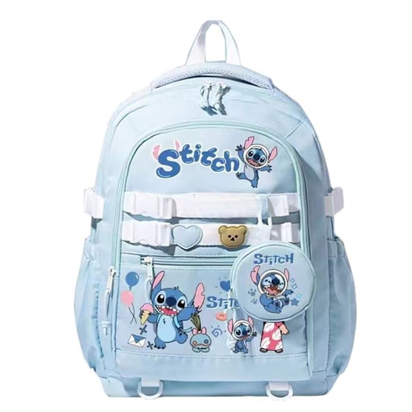 Stitch skolväska söt tecknad viktminskande ryggsäck ny stil ultralätt tjej stor kapacitet grundskole- och mellanstadieelev ryggsäck pink
