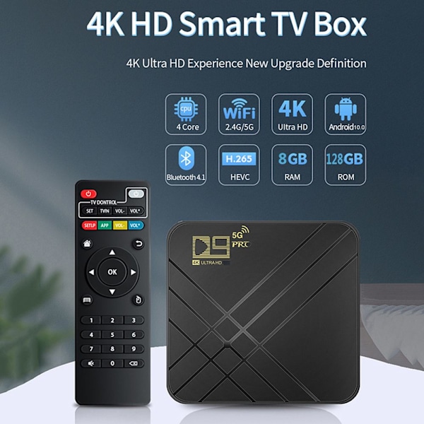 D9 PRO TV-boks Set Top Box EU-plugg