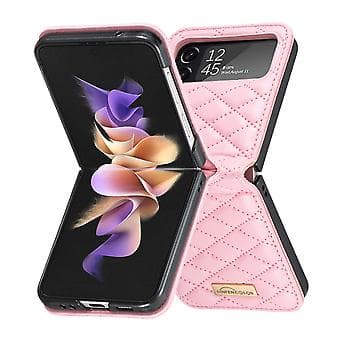 PU-deksel for Samsung Galaxy Z Flip4 (Rosa)