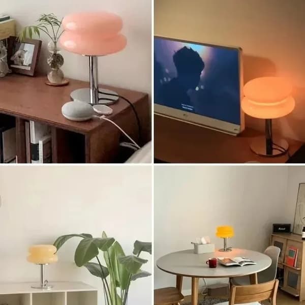 LED-pöytävalaisin, retro lasinen tunnelmavalaisin, söpö pöytävalaisin, USB-yövalaisin (oranssi)
