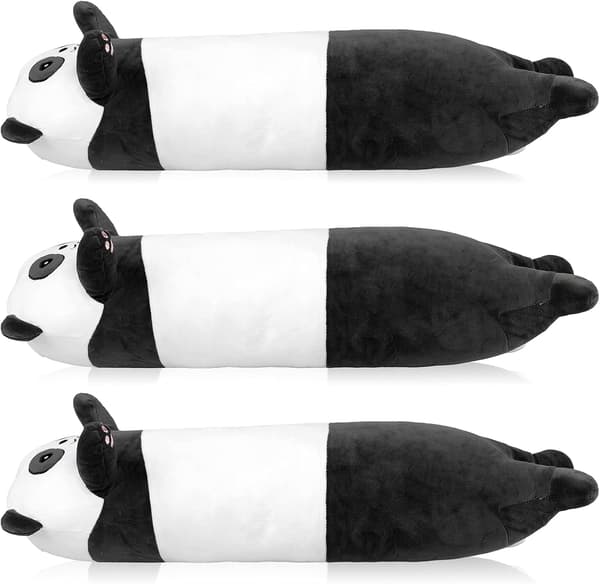 Superblød Plys Panda Kat Pude til Sidesovere 70cm